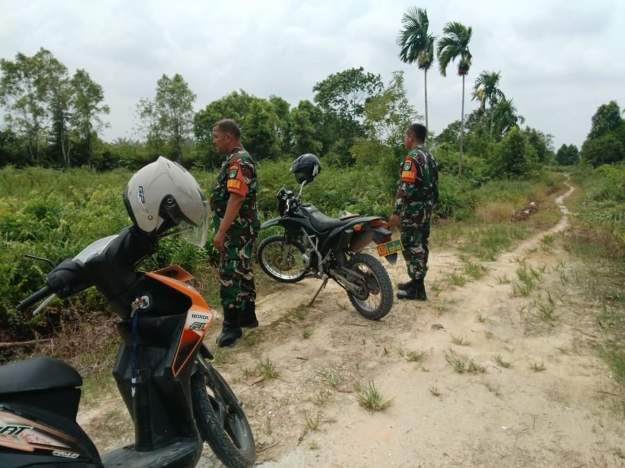 Babinsa Koramil 07/Kampar Patroli Cegah Karhutla, Situasi Terpantau Aman dan Terkendali