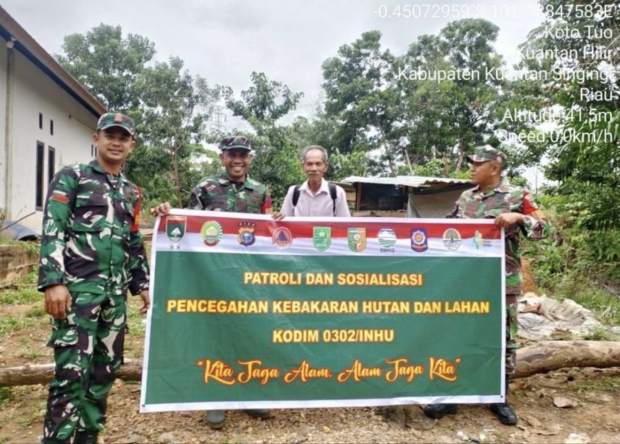Babinsa Koramil 07/KH Gencarkan Patroli dan Sosialisasi Cegah Karhutla