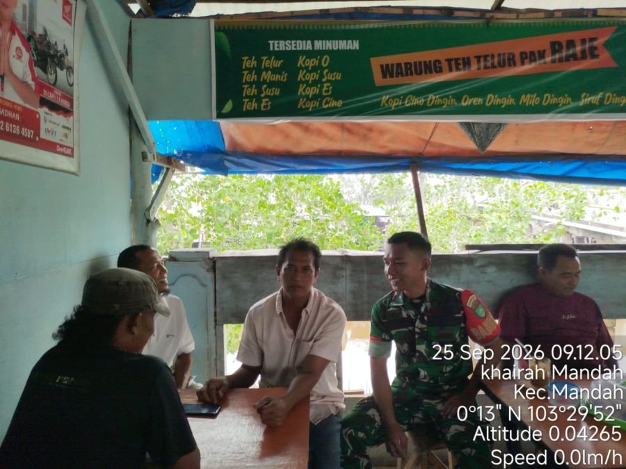 Babinsa Koramil 08/Mandah Pantau Situasi Sosial dan Ekonomi Warga Binaan