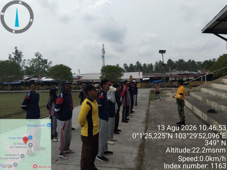 Babinsa Koramil 08/Mdh Melaksanakan Kegiatan Latihan Persiapan Upacara HUT Kemerdekaan RI ke 81