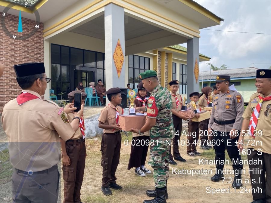 BABINSA KORAMIL 08/MDH  MEWAKILI DANRAMIL MENGHADIRI ACARA KEGIATAN KWATIR NASIONAL GERAKAN PRAMUKA