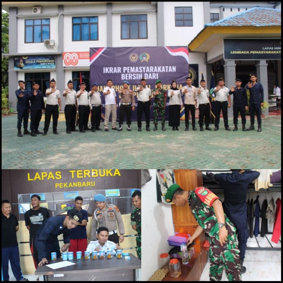 Babinsa Koramil 08/RB Hadiri Apel Ikrar dan Monitoring Razia di Lapas Terbuka Kelas III A Pekanbaru 
