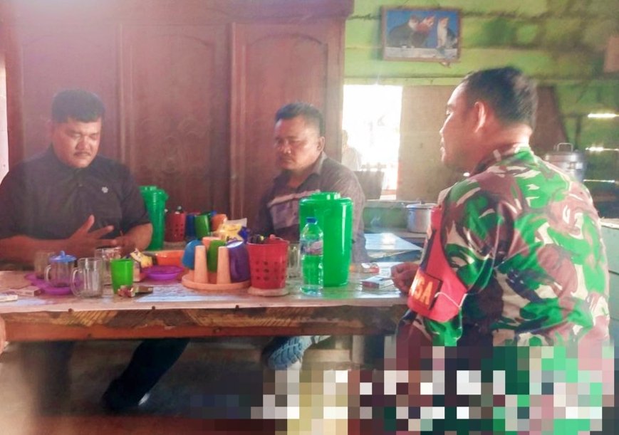 Babinsa Koramil 10 Kunto Darussalam Kodim 0313/KPR Aktif Melaksanakan Komsos