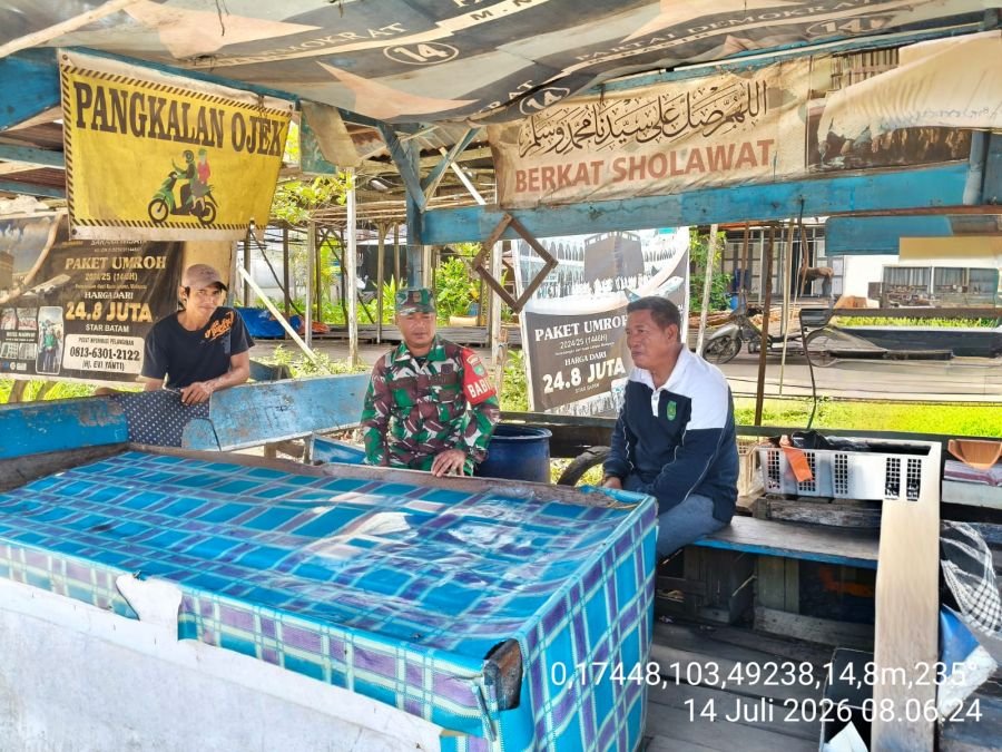 Babinsa Koramil 10/Pelangiran Intensif Komsos, Kekompakan Warga Pelangiran Kian Solid