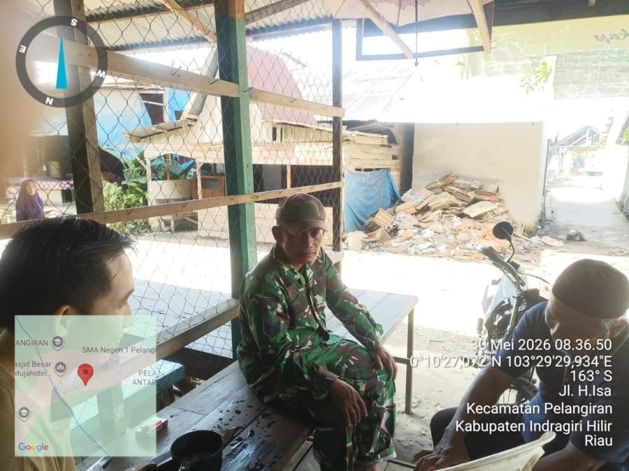 Babinsa Koramil 10/Pelangiran Serma Sugianto Melaksanakan Pendampingan SDM Komduk