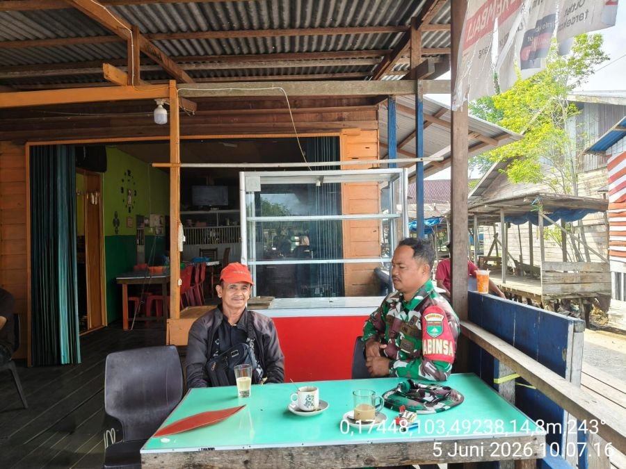Babinsa Koramil 10/Pelangiran Turun Langsung, Pererat Hubungan TNI dan Masyarakat