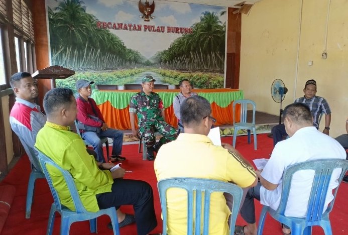 Babinsa Koramil 11/Pulau Burung Hadiri Rapat Persiapan STQ XVI Tingkat Kecamatan
