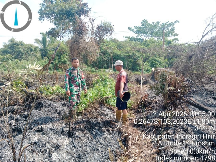 Babinsa Koramil 12/Batang Tuaka Laksanakan Patroli Tapal Batas di Desa Sungai Luar, Situasi Aman dan