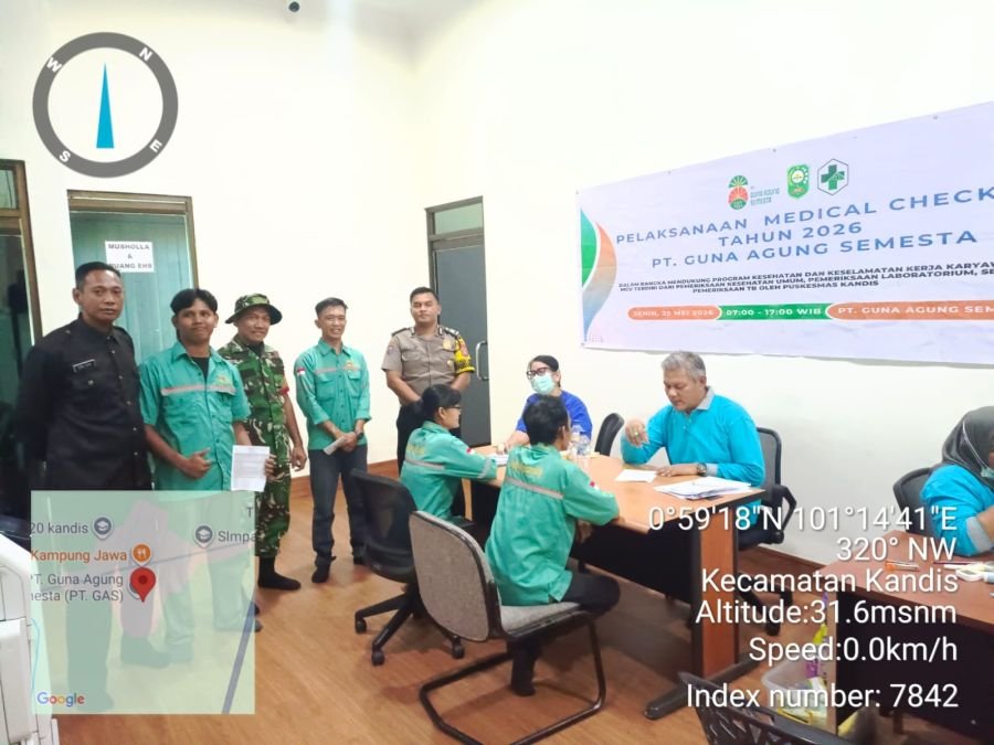 Babinsa Koramil Kandis Pastikan MCU PT GAS Berjalan Lancar