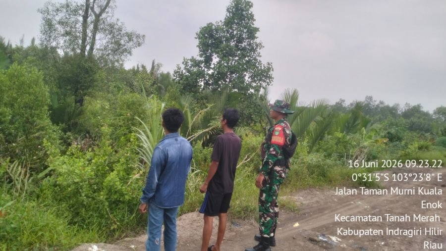 Babinsa Kuala Enok koramil 02/TM, Patroli Tapal Batas, Wilayah Nihil Titik Api