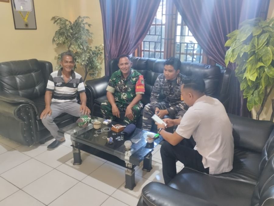 Babinsa Kukup Perkuat Sinergi, Ajak Aparat dan Warga Jaga Kamtibmas Desa