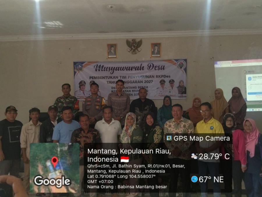 Babinsa Mantang Besar Hadiri Musyawarah Desa Pembentukan Tim Penyusunan RKP Tahun Anggaran 2027