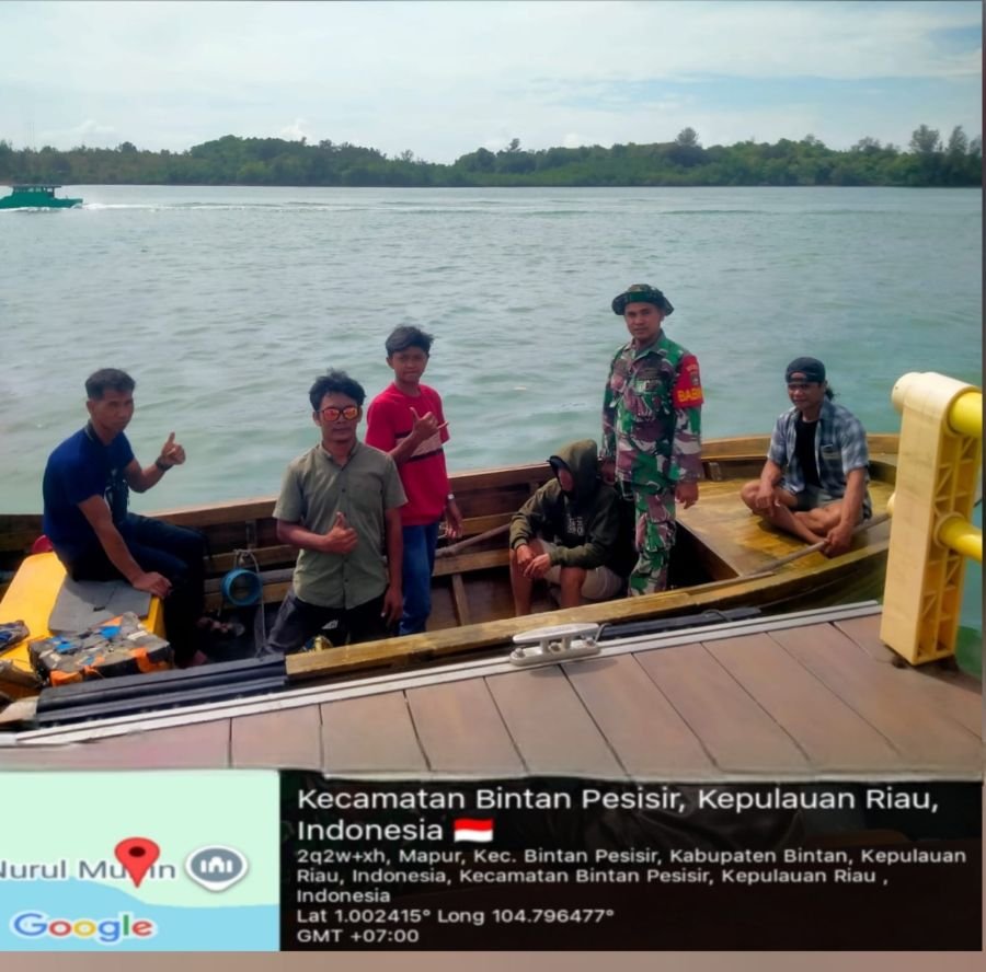 BABINSA MAPUR HIMBAU NELAYAN WASPADA CUACA TIDAK MENENTU SAAT MELAUT.