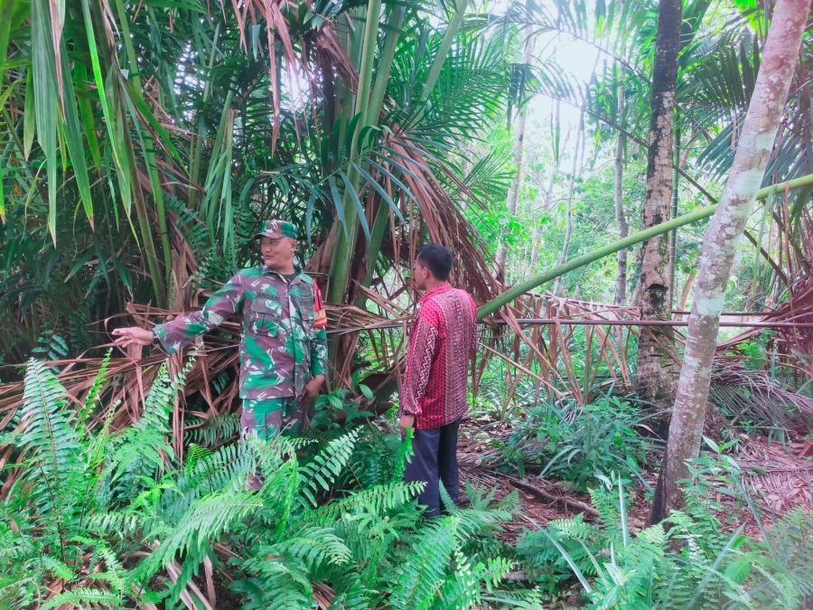 Babinsa Merbau Perketat Patroli Karhutla Bersama Warga Desa Centai