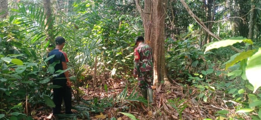 Babinsa Merbau Perketat Patroli Karhutla di Lahan Gambut Mayang Sari