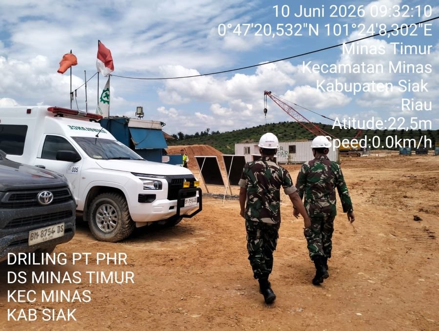 Babinsa Minas Perketat Pengamanan Tiga Lokasi Pengeboran Strategis