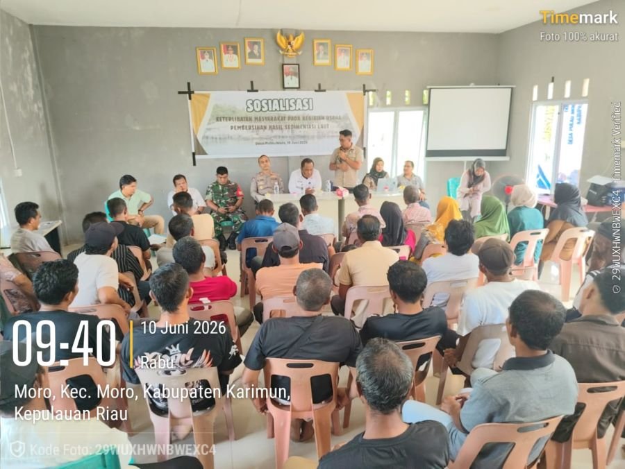 Babinsa Moro Kawal Sosialisasi Sedimentasi Laut, Warga Dilibatkan