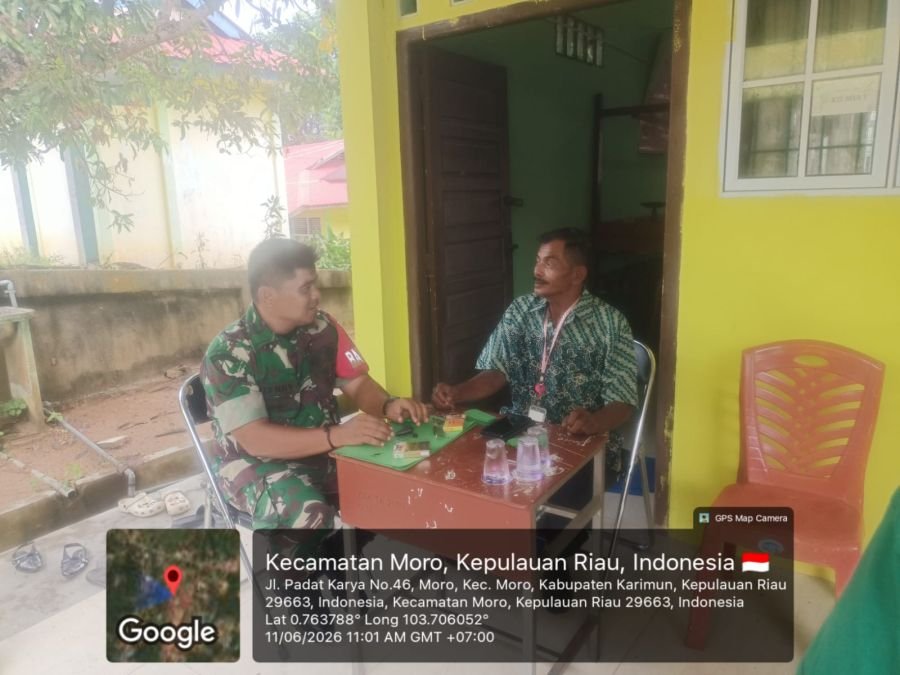 Babinsa Moro Timur Perkuat Sinergi Keamanan Lingkungan Sekolah