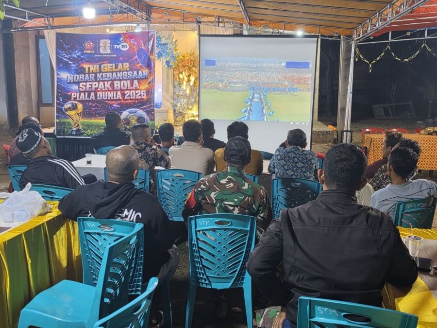 Babinsa Nobar Final Piala Dunia, Keakraban Warga Sorek Satu Menguat
