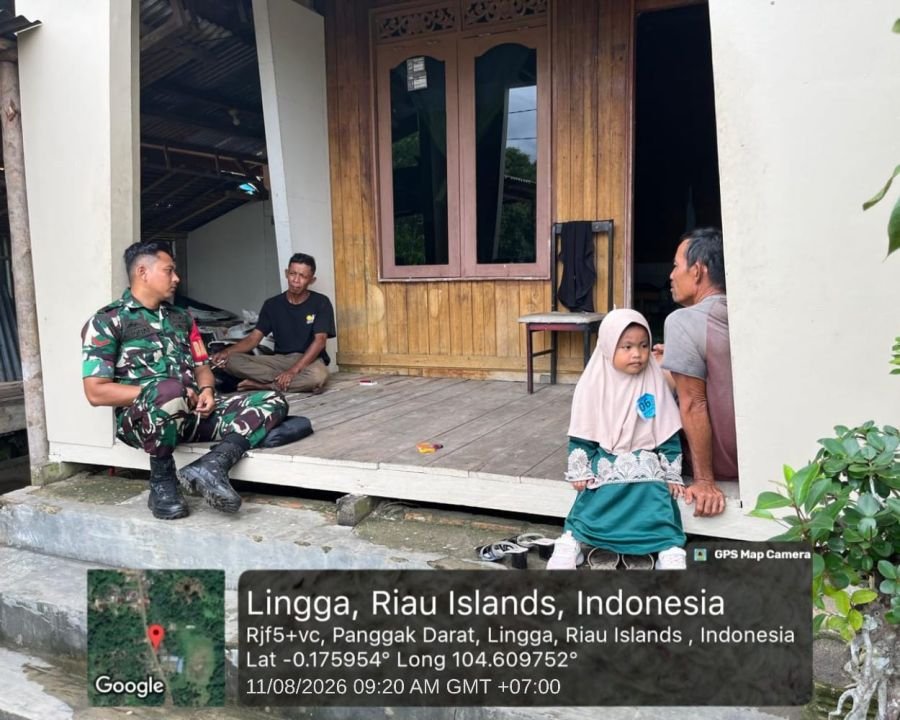 Babinsa Panggak Darat Dampingi Warga Rencanakan Penanaman Kacang Panjang dan Mentimun