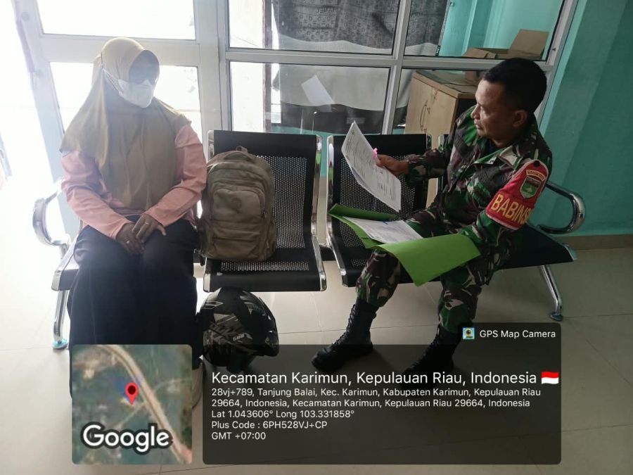 Babinsa Pangke Barat Perkuat Koordinasi Kesehatan Bersama Bidan Desa