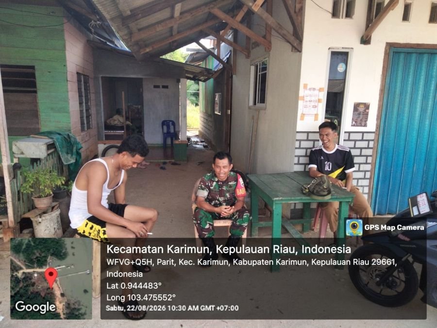 Babinsa Parit Perkuat Kewaspadaan Warga Hadapi Tamu Tak Dikenal