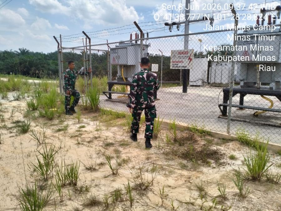 Babinsa Patroli Dua Titik Minas Field, Situasi Tetap Aman