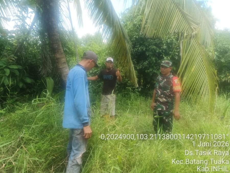 Babinsa Patroli Tapal Batas, Titik Api Nihil di Tasik Raya