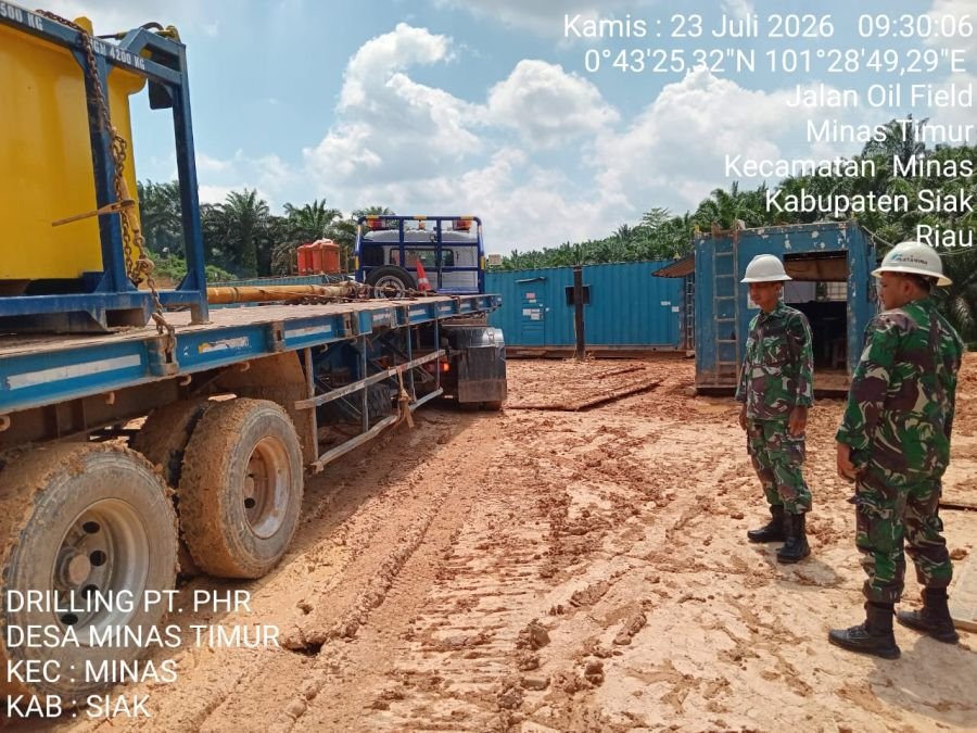 Babinsa Patroli Tiga Lokasi Pengeboran, Aktivitas Migas Minas Aman