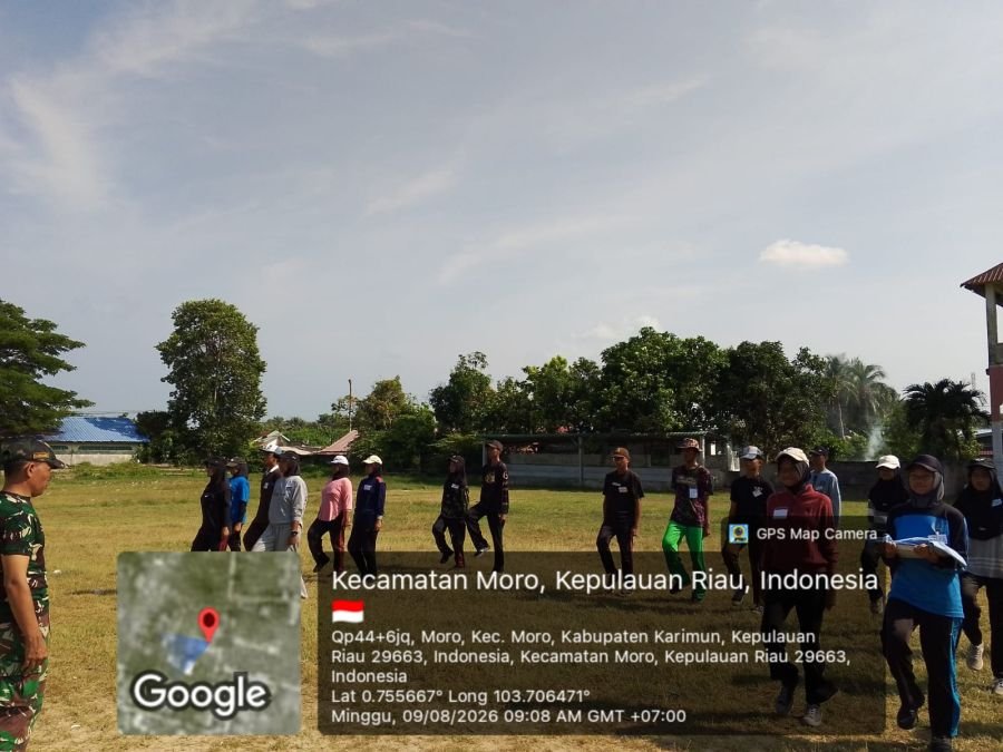 Babinsa Pauh Gembleng Paskibra Moro, Disiplin Jadi Kunci Jelang HUT RI