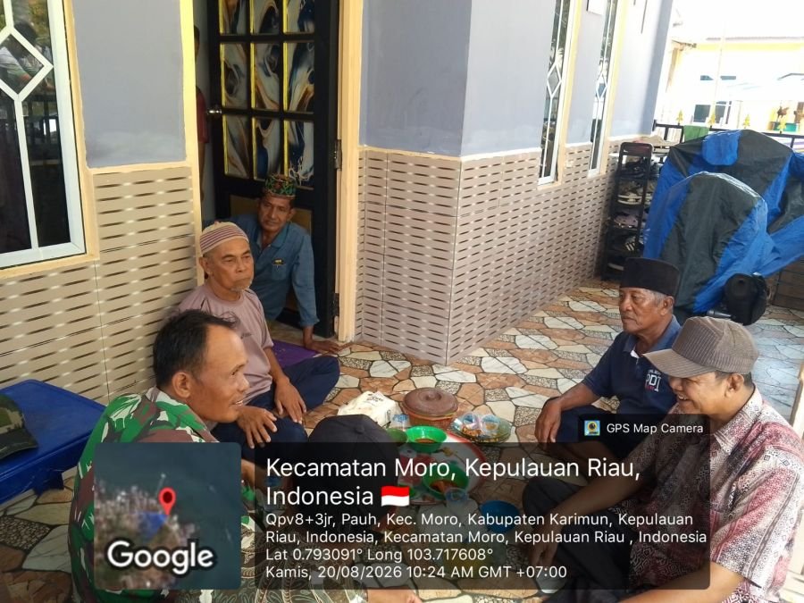 Babinsa Pauh Hadiri Kenduri 40 Hari, Perkuat Kepedulian kepada Keluarga Duka