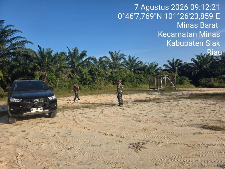 Babinsa Perkuat Pengamanan Objek Vital SKK Migas di Minas, Situasi Kondusif