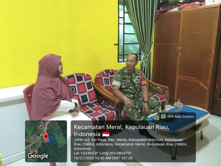 Babinsa Perkuat Sinergi Layanan Kesehatan di Parit Benut
