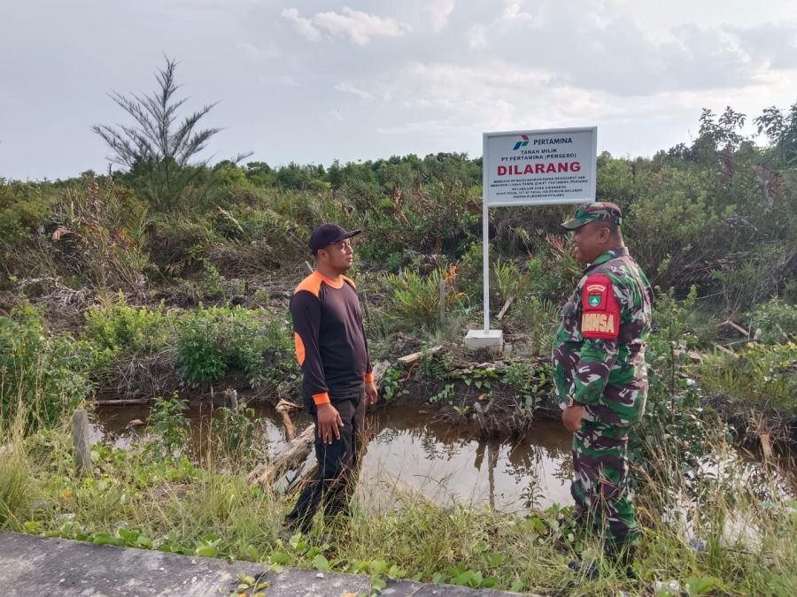 Babinsa pos Ramil  Rupat Utara melaksanakan patroli aset