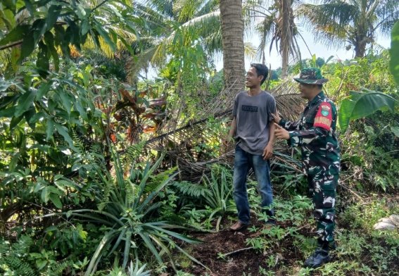 Babinsa Pulau Burung Perkuat Pengawasan Tapal Batas, Tidak Ditemukan