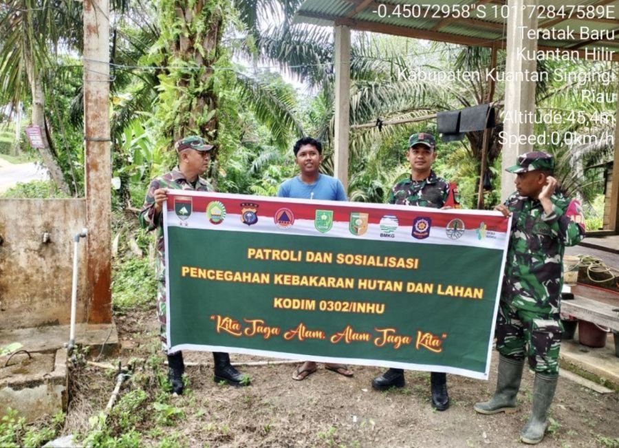 Babinsa Ramil 07/KH Perkuat Upaya Pencegahan Karhutla Lewat Patroli dan Edukasi