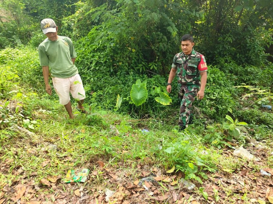 Babinsa Rumbai Ajak Warga Bersama-sama Cegah Karhutla Sejak Dini