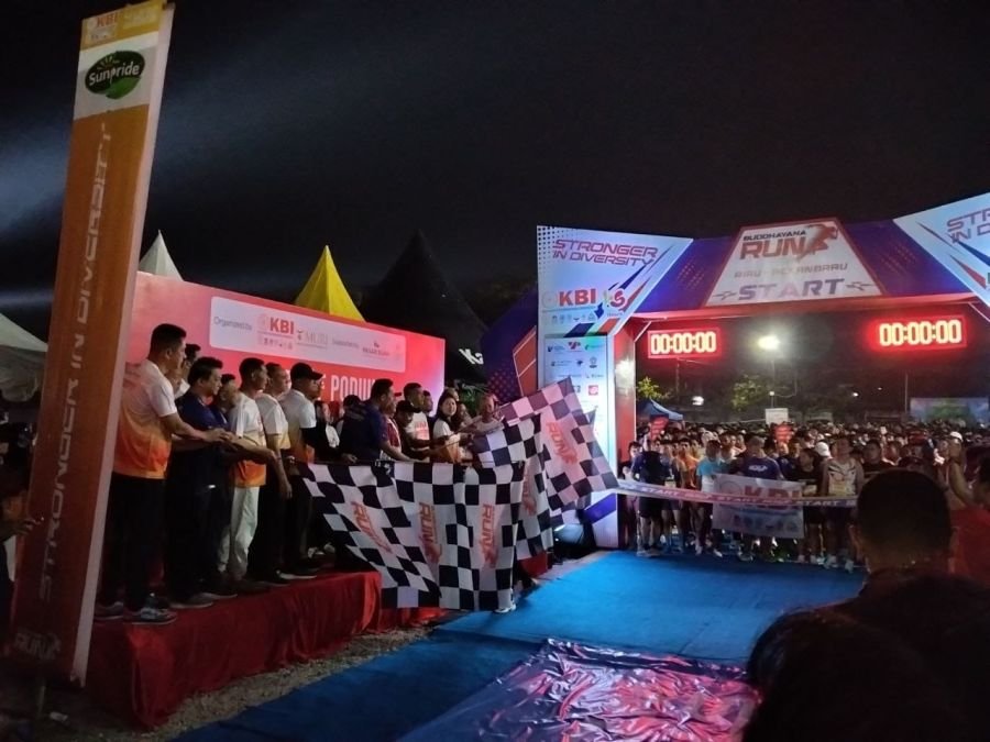 Babinsa Sago Hadir di Tengah Semarak Buddhayana Run 5K dan 10K di Pekanbaru
