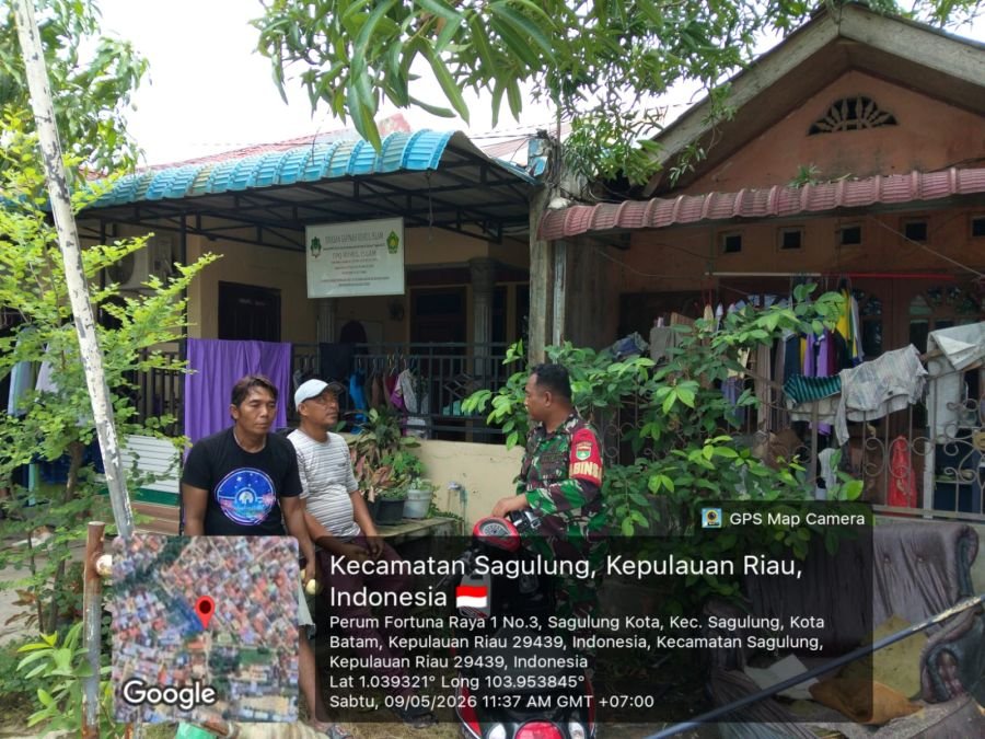 Babinsa Sagulung Kota Ingatkan Bahaya Sampah dan Pentingnya Persaudaraan