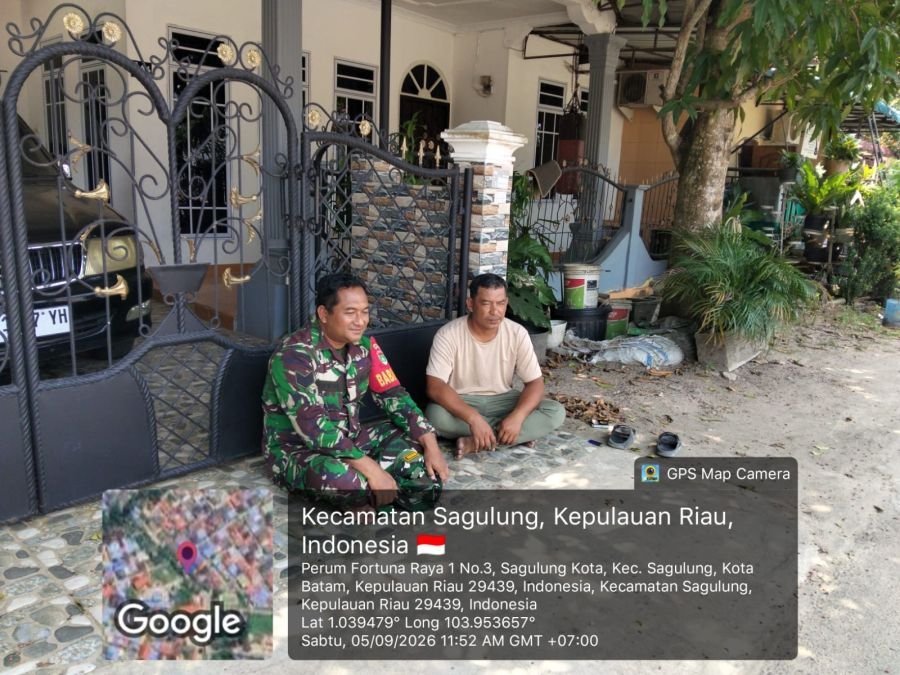 Babinsa Sagulung Kota Rangkul Warga, Perkuat Keamanan dan Kebersihan Lingkungan