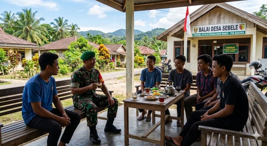 Babinsa Sebele Rangkul Pemuda, Perkuat Persatuan Desa
