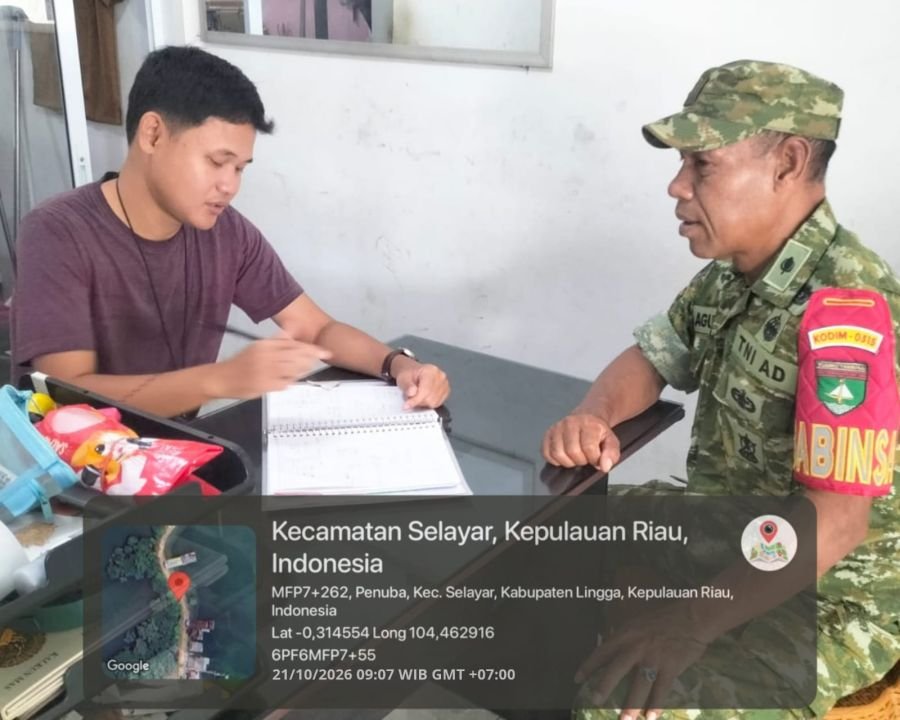 BABINSA SELAYAR AJAK LULUSAN SMA DESA PENUBA DAFTAR TNI