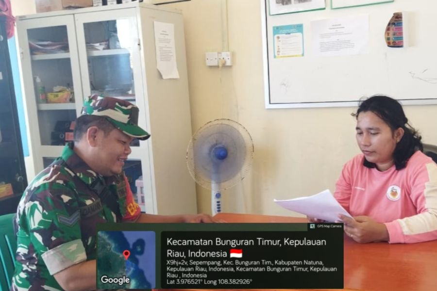 Babinsa Sepempang Pastikan Pelayanan Pustu Tetap Optimal