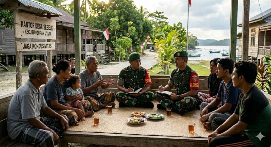 Babinsa Serap Aspirasi Warga, Jaga Kondusivitas Desa Sebele