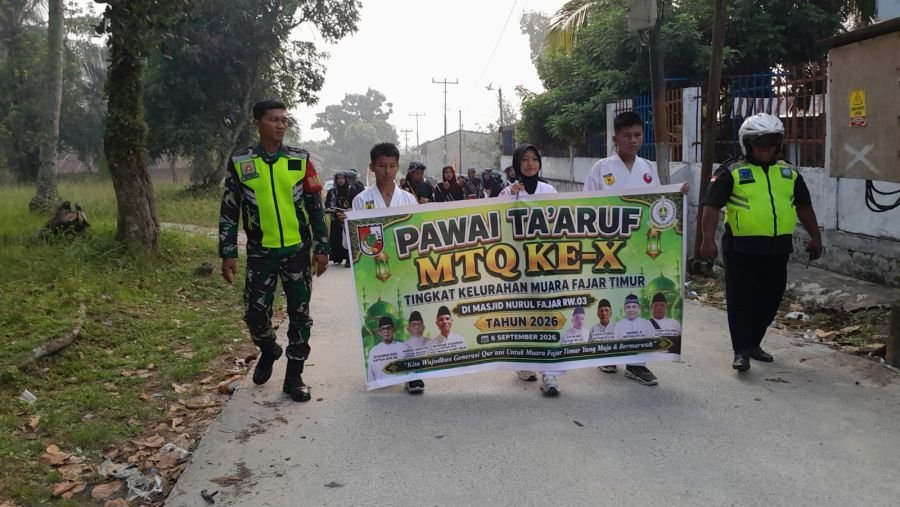 Babinsa Serda Widi Hadir di Tengah Semarak MTQ ke-X Muara Fajar Timur
