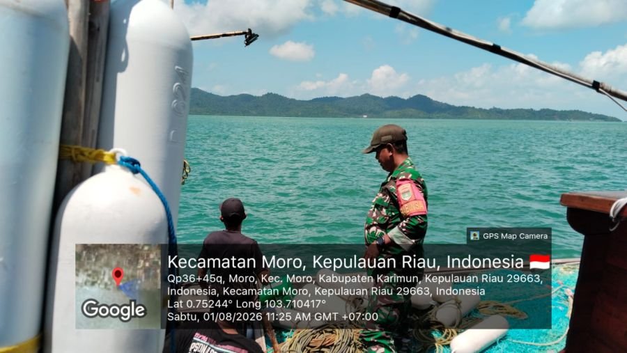 Babinsa Serma M. Amin Dampingi Nelayan Hadapi Cuaca Tak Bersahabat