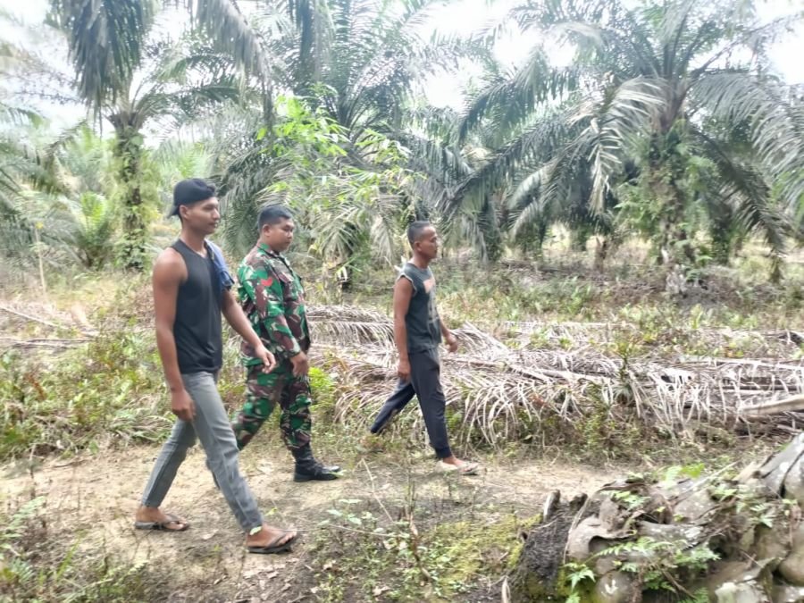 Babinsa Siak intensifkan patroli Karhutla,Tumang bebas dari titik api dan asap
