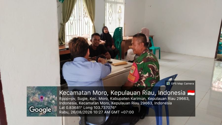 Babinsa Sugie Perkuat Komunikasi dengan Aparatur Desa