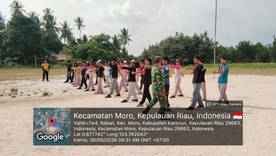 Babinsa Sugie Perkuat Paskibraka Sambut HUT RI Ke-81