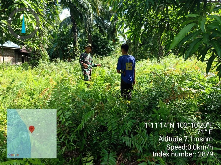 Babinsa Sungai Apit Patroli Karhutla, Pastikan Wilayah Tanjung Kuras Aman